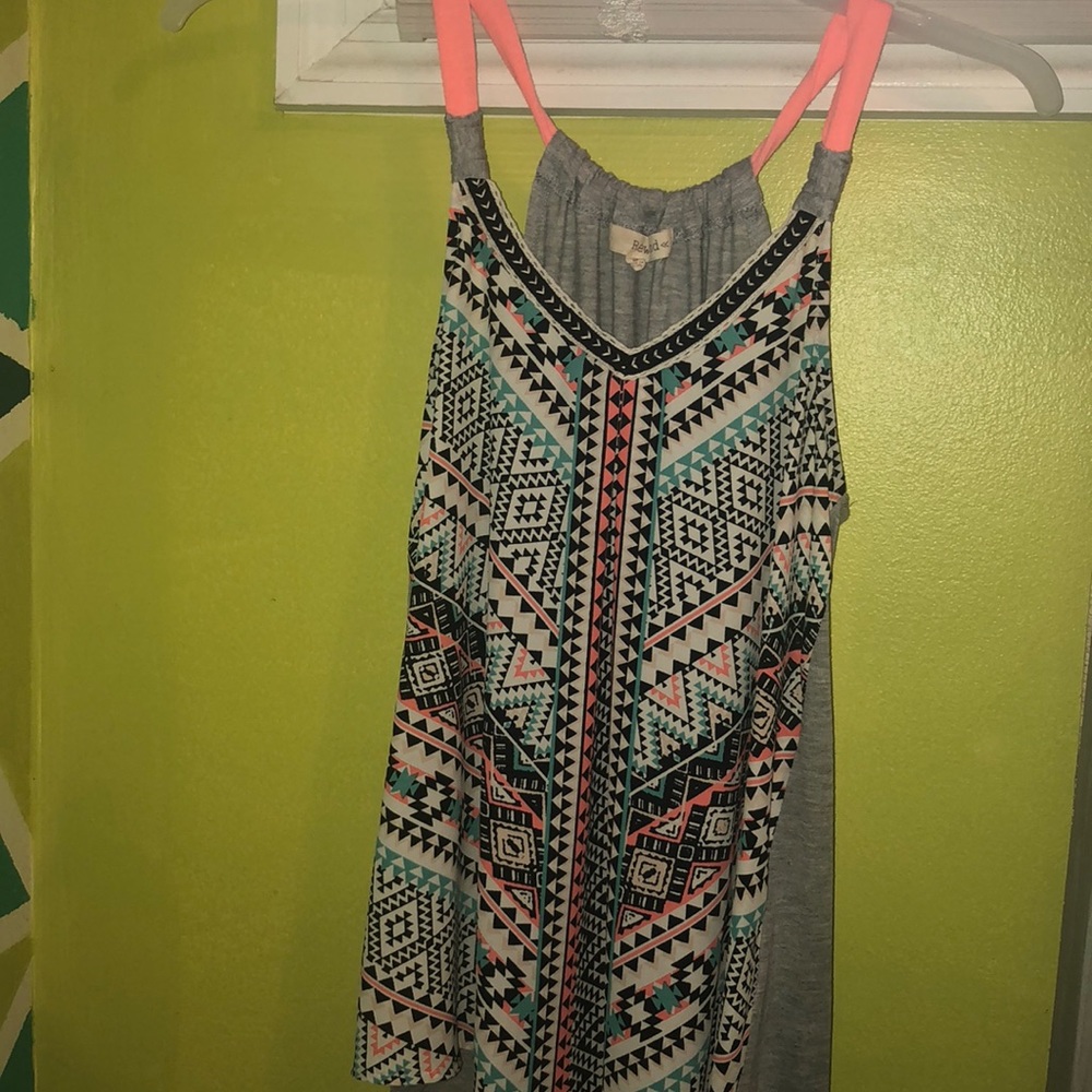 Aztec print tank top